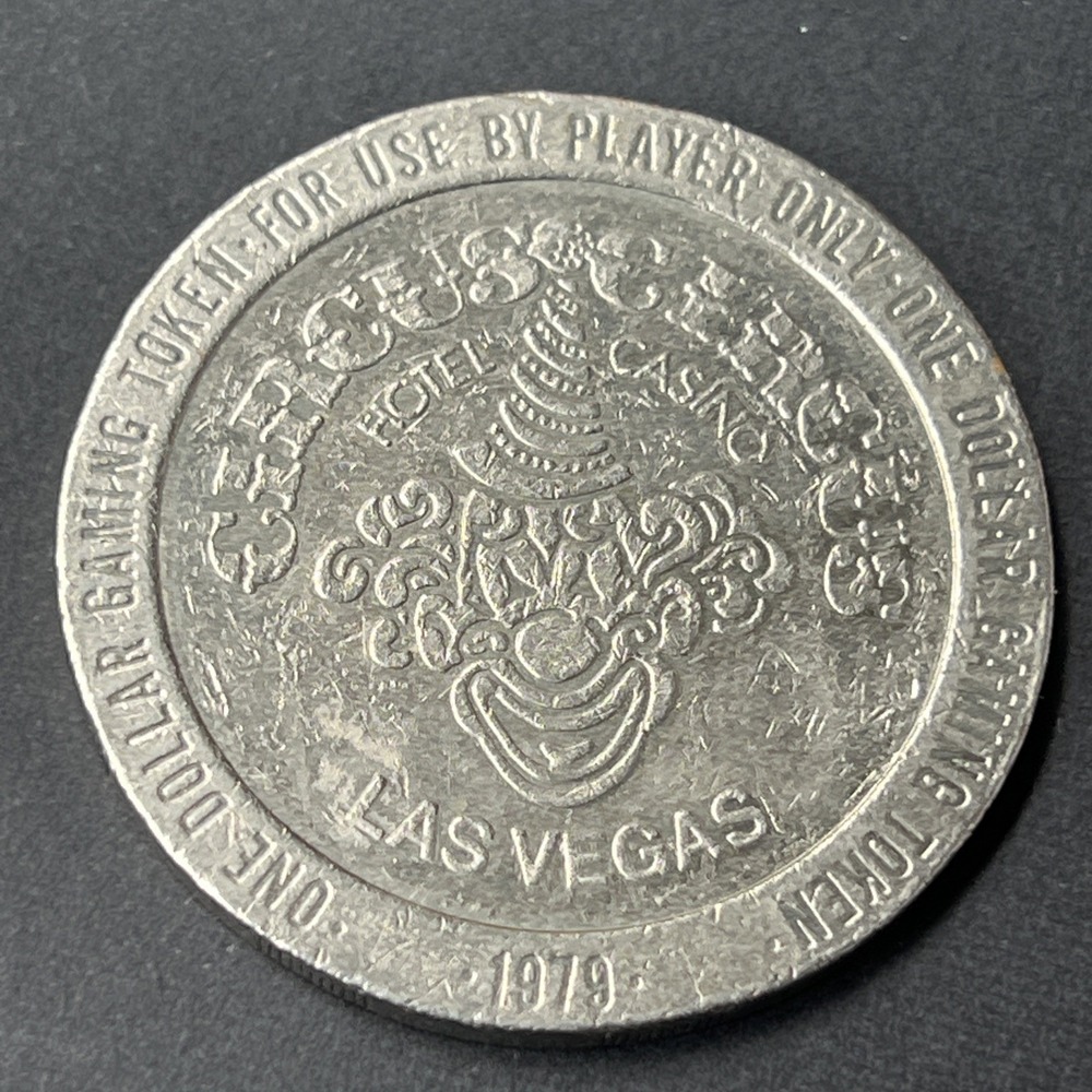 Circus Circus 1979 Casino $1 Gaming Slot Token Las Vegas Nevada Gambling coin